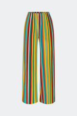 Nella Crepe Wide Leg Pant - Vibrant Multi Stripe