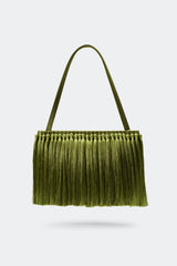 Tassel Boxy Clutch - Moss Green