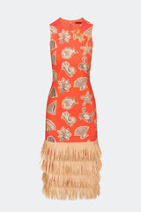 Jooni Linen Dress - Playful Sea Print