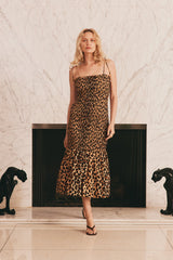 Canto Smocked Poplin Dress - CHEETAH