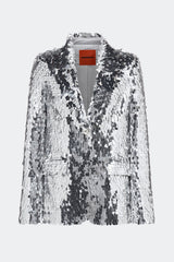 Leon Sequin Blazer - SATELLITE SILVER