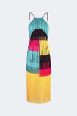 Drea Fringe Dress - Vibrant Multi Fringe