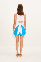 Beep Beep Mini Skirt - Adriatic Blue