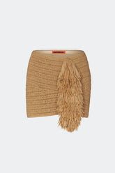 Pom Pom Mini Skirt - Natural