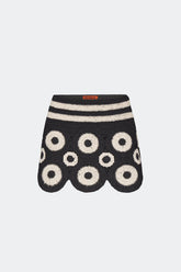 Beep Beep Mini Skirt - Cream/Black