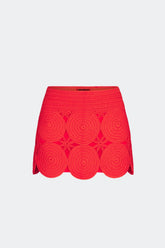 Beep Beep Mini Skirt - CORAL RED