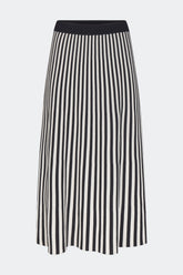 Clancy Knit Maxi Skirt - Black/White Stripe
