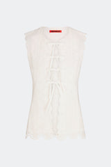 Delilah Eyelet Tie Top - Macadamia