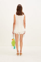 Isa Eyelet Short - Macadamia