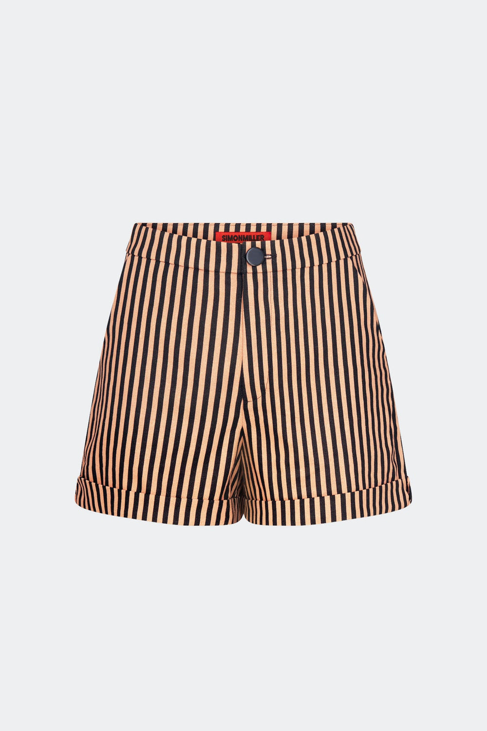 Como Linen Shorts - Black/Tan Stripe