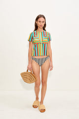Kini Striped Tee - Vibrant Multi Stripe