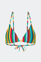 Bwai Bikini Top - Vibrant Multi Stripe