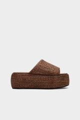 Raffia Cloudy Platform - CHOCOLATE