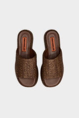 Raffia Cloudy Platform - CHOCOLATE