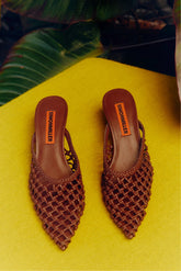 Knotted Gala Mule - CHOCOLATE