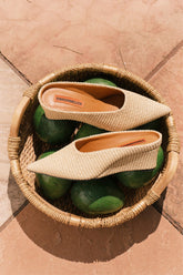 Raffia Gala Wedge - Natural