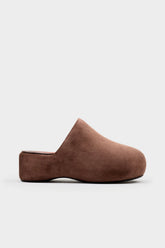 Suede Bubble Clog - CHOCOLATE