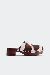 Rio Wood Clog - Cow Print