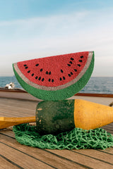 Beaded Lune Clutch - Watermelon