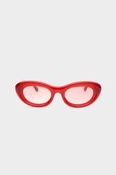 SM X DELARGE MIRAGE SUNGLASSES - MILKY RED