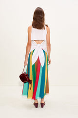 Alita Knit Skirt - Vibrant Multi Stripe