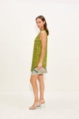 Fountain Sequin Dress - Metallic Pear