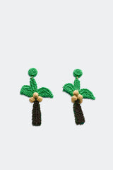 Palm Earring - Green Multi