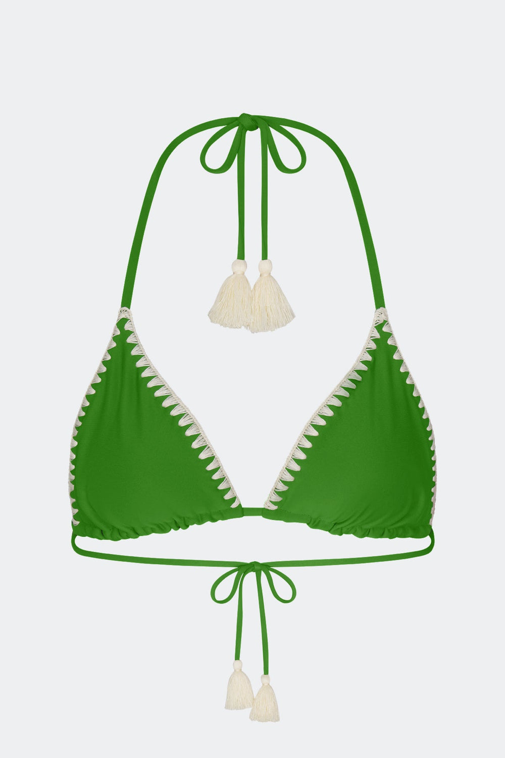 Bwai Embroidered Bikini Top - Grass Green