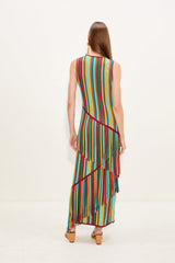 Spiral Knit Dress - Vibrant Multi Stripe