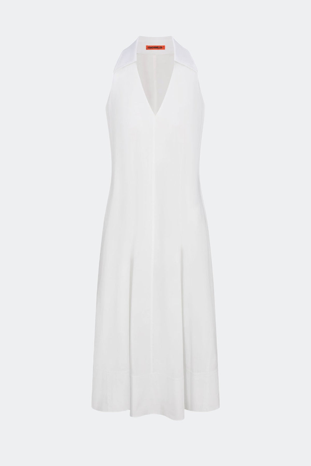 Nava Poplin Midi Dress - MACADAMIA