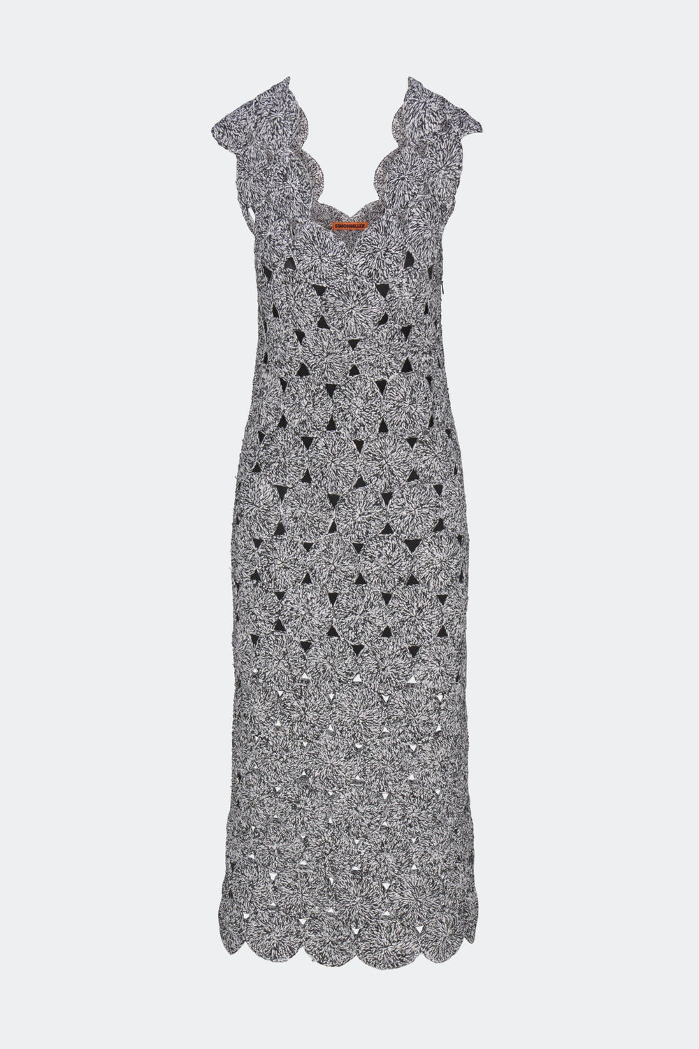 Muro Crochet Dress - Black/White Space Dye