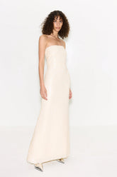 Sculpty Strapless Sequin Dress - BONE