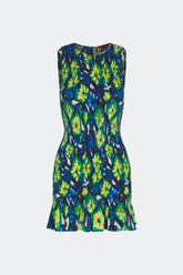 Belle Smocked Mini Dress - Abstract Floral