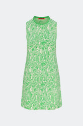 Zana Knit Mini Dress - GUMMY GREEN PALM LEAF