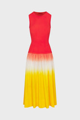 Novo Knit Combo Dress - Sunset Dip Dye