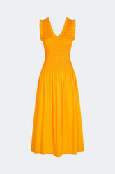 Zini Poplin Dress - Sherbet Orange