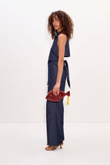 Loch Sleeveless Chambray Button Up - Indigo