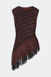 Beja Crochet Top - Choco Brown/Black Combo