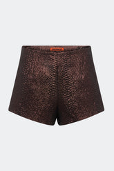 Fleur Metallic Shorts - BRONZE