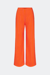 Pia Poplin Pant - HIBISCUS/TANGERINE STRIPE