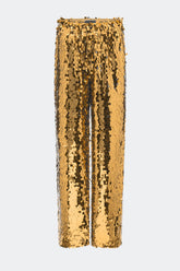 Nella Sequin Wide Leg Pant - STAR GOLD