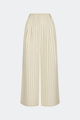 Bloo Linen Pant - CREAM PINSTRIPE