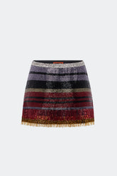 Inessa Crystal Beaded Skirt - Jewel Multi