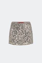Sequin Dizzy Skirt - SATELLITE SILVER