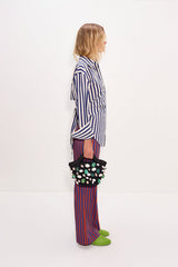 Loch Poplin Button Up - Navy/Cream Stripe