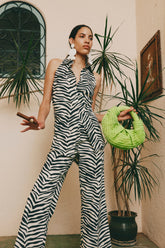 Loch Sleeveless Poplin Button Up - ZEBRA PRINT
