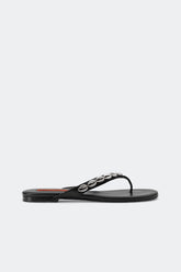 Riviera Thong Sandal - Black/Silver