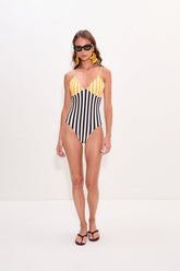 Behati One Piece - Sungold Stripe Combo