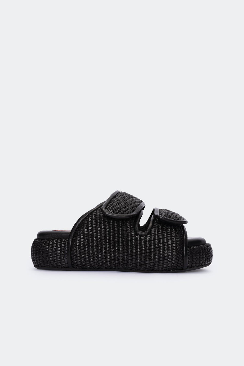 Raffia Cro Slide - BLACK