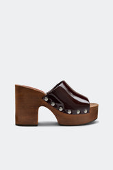 Sol Wood Sandal - BORDEAUX